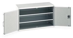 Bott Industial Tool Cupboards with Shelves Bott Perfo Door Cupboard 1300Wx650Dx800mmH - 2 Shelves